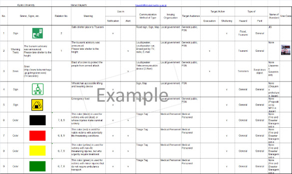 Survey Sheet Example